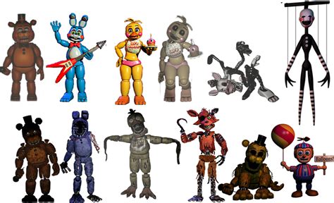 fnaf 2 characters names|fnaf 2 characters full body.